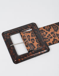 Leopard Thick Skin Belt